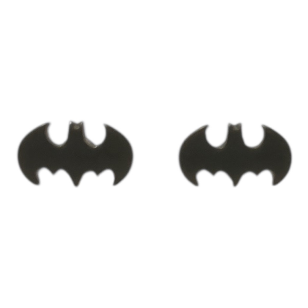 nOir Batman stud earrings